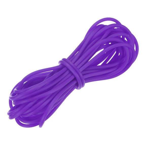 Uxcell Hollow Pipe Tubing Rubber Cord, 5.5 Yards 3mm Stretchy String with 1.5mm Hole for DIY Crafts, Purple