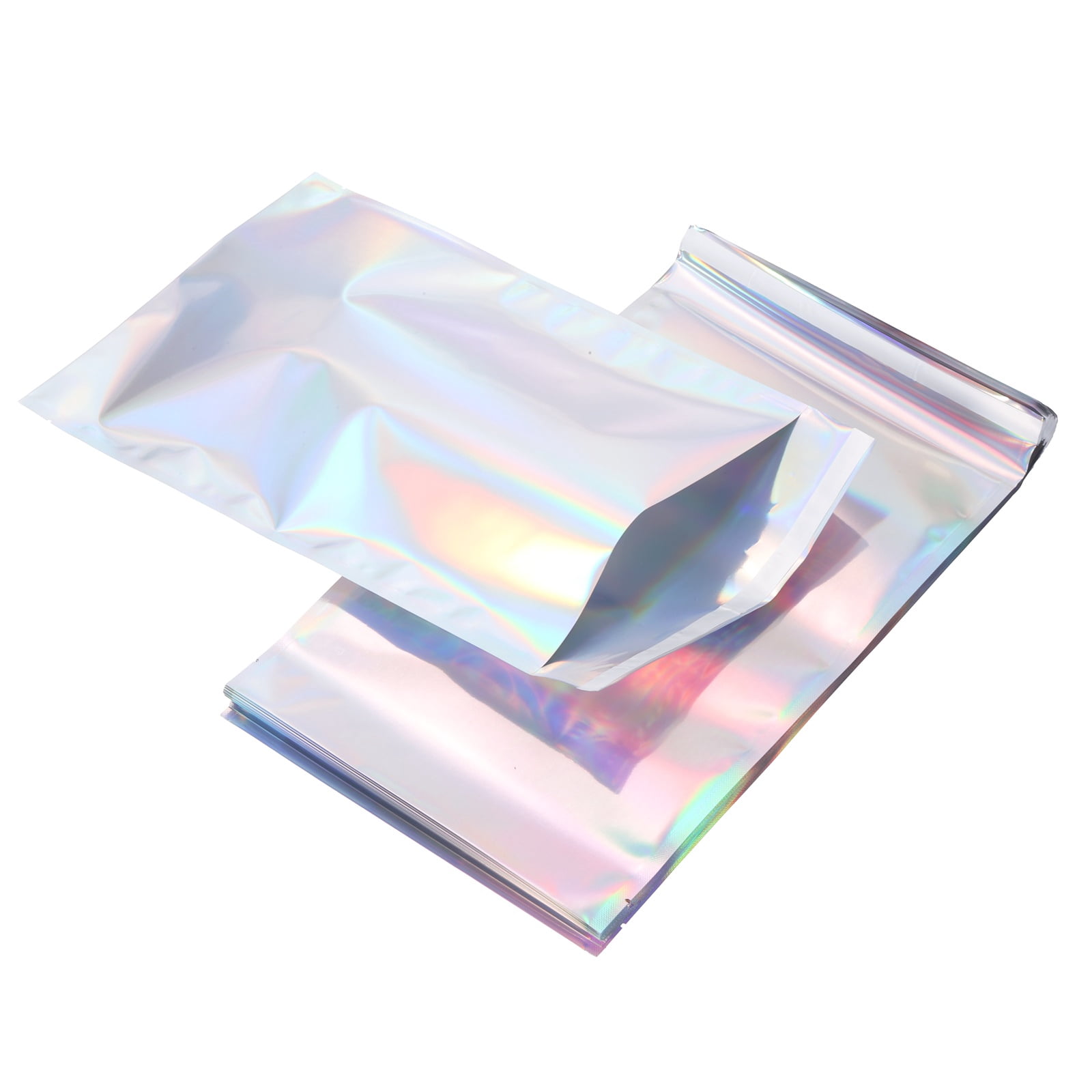 Uxcell Holographic Bags (13" x 8", Silver) (45Pcs) Holographic Metallic Poly Mailers Self Sealing Flat Foil Envelope Mailing Packaging Bags, Suit for - Jewelry/Sample/Shipping/Package