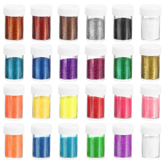 Uxcell Holographic Fine Glitter Set, 24 Jars 408g/14.4oz Sparkle Powder, Multicolored