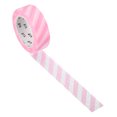 thumbnail image 1 of Uxcell Holographic Washi Tape 0.59 Inch x 10.93 Yards, 1 Roll Self Adhesive Stripe Pattern Masking Sticker, Light Pink, 1 of 6