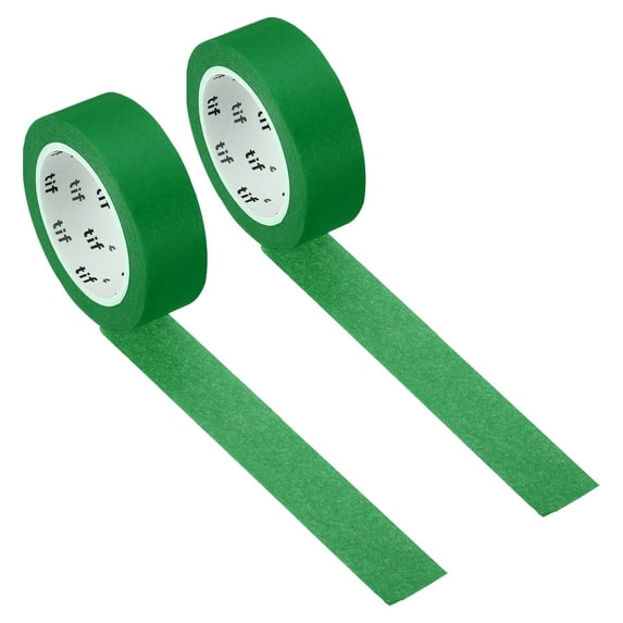 Uxcell Holographic Washi Tape 0.59 Inch x 10.93 Yards, 2 Roll Self Adhesive Masking Sticker, Green