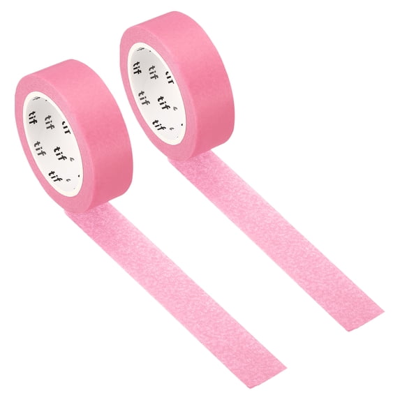 Uxcell Holographic Washi Tape 0.59 Inch x 10.93 Yards, 2 Roll Self Adhesive Masking Sticker, Light Pink