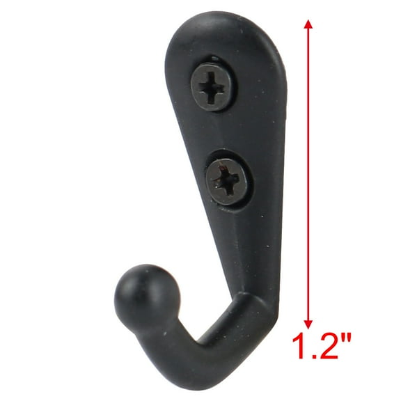 Uxcell Home Bathroom Metal Handbag Umbrella Key Towel Hook Wall Mount Hanger Black 19pcs