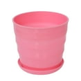 thumbnail image 1 of Uxcell Home Office Desk Plastic Cylindrical Plant Planter Holder Flower Pot Pink, 1 of 3