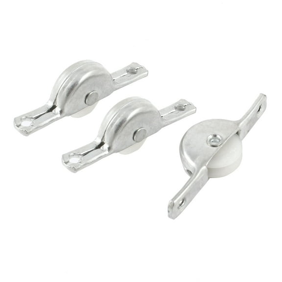 Uxcell Home Wardrobe Closet Door 17mm Dia Single Wheel Slide Roller 3 Pcs