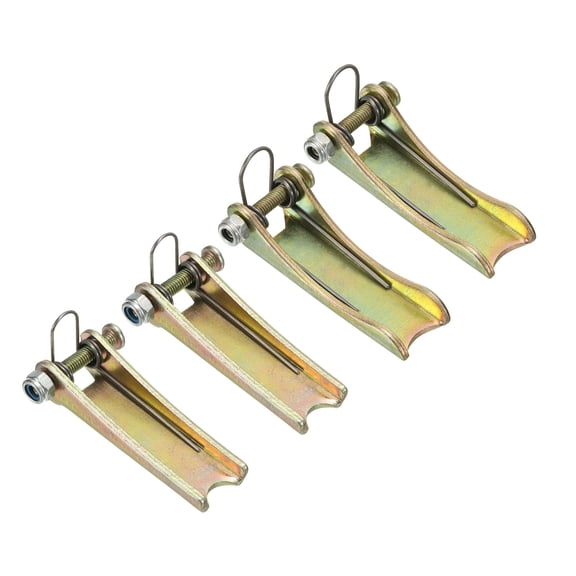 Uxcell Hook Safety Latch Kit 2 Size, Metal Towing Receiver Hitch for Clevis Hook, Gold Tone 4Pcs
