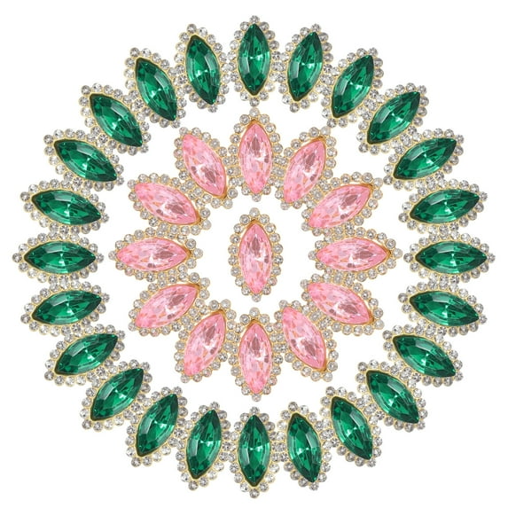 Uxcell Horse Eye Sew on Rhinestones Crystals Glass Gems Metal Base Flatback Diamond for DIY Crafts Sewing Multicolor