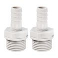 thumbnail image 1 of Uxcell Hose Barb Fitting 11mm Barbed G1/2 Male Thread, 2 Pack Pipe Connector, Grey, 1 of 6