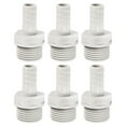 thumbnail image 1 of Uxcell Hose Barb Fitting 11mm Barbed G1/2 Male Thread, 6 Pack Pipe Connector, Grey, 1 of 6