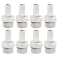 thumbnail image 1 of Uxcell Hose Barb Fitting 11mm Barbed G1/2 Male Thread, 8 Pack Pipe Connector, Grey, 1 of 6