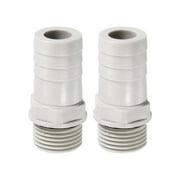Uxcell Hose Barb Fitting 19.7mm Barbed G1/2 Male Thread, 2 Pack Pipe Connector, Grey