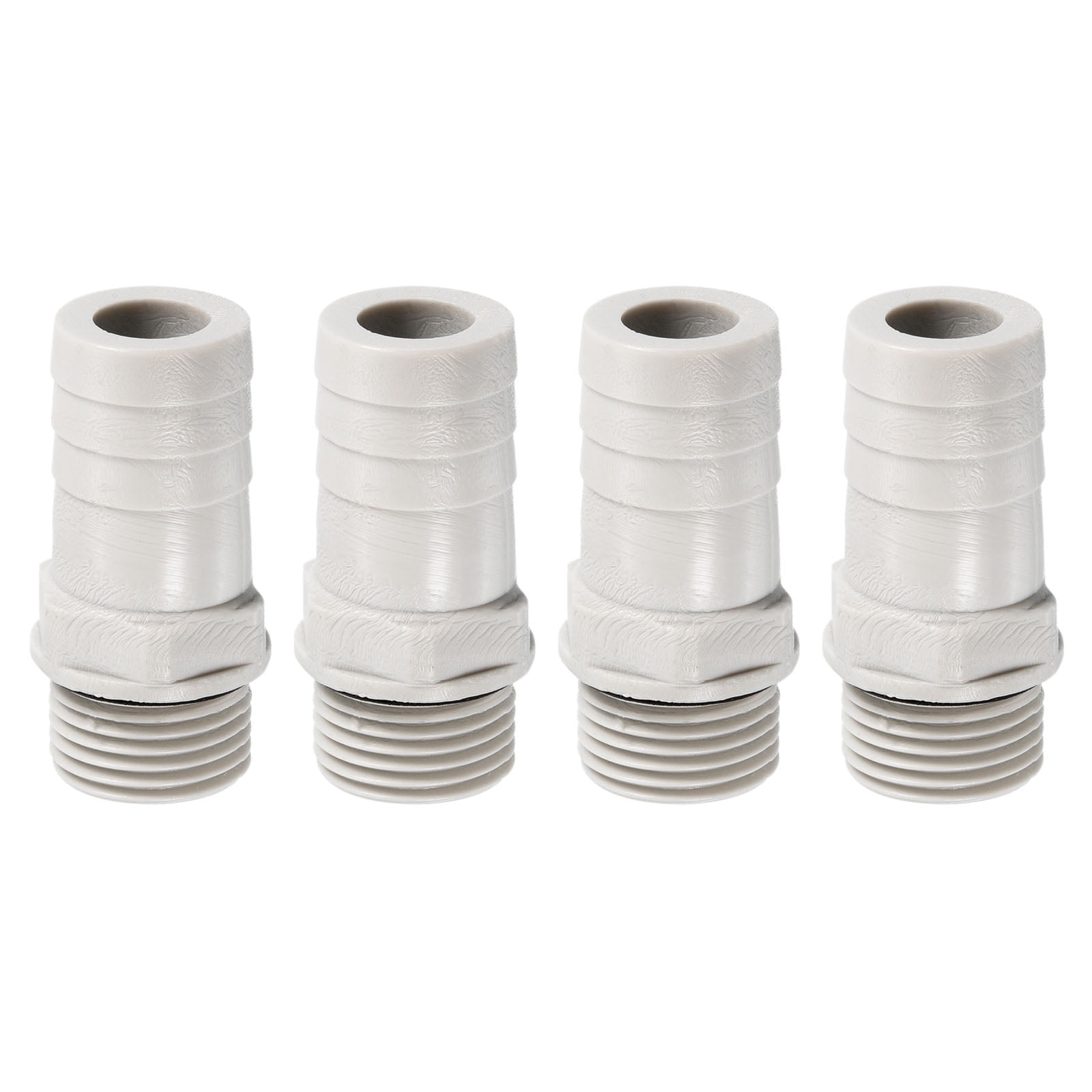 Uxcell Plug Fittings, G1 Thread, Flanged Adaptors Sealing Plugs With Gasket, For Water Tanks, Aquariums, Ponds, Pools, PVC, Black, Pack Of