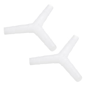 Uxcell Hose Barb Fitting Y Shaped Equal 3 Way Plastic Barb Joint Splicer for 6mm Water Cooling Device Hose 2Pcs