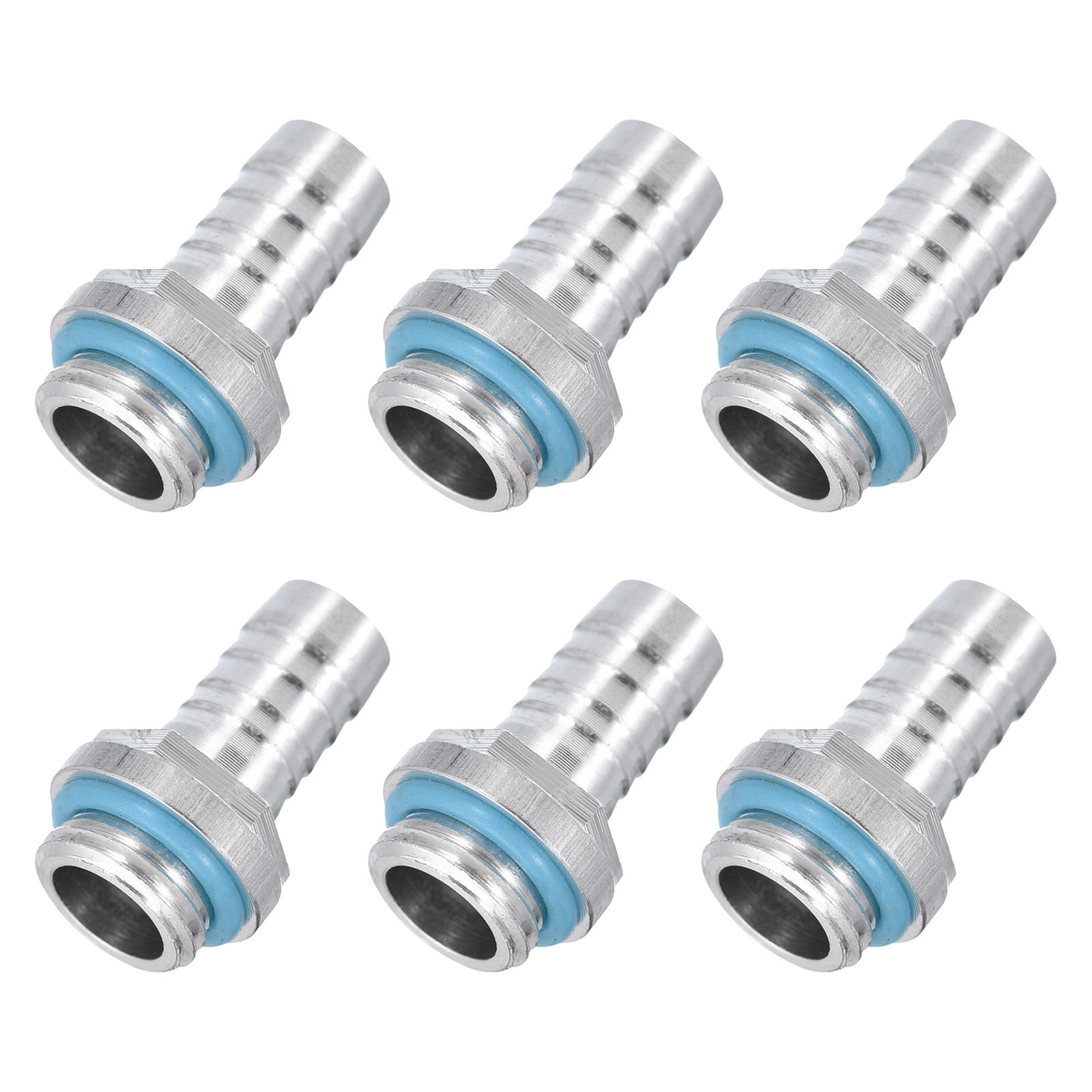 Uxcell Plug Fittings, G1 Thread, Flanged Adaptors Sealing Plugs With Gasket, For Water Tanks, Aquariums, Ponds, Pools, PVC, Black, Pack Of