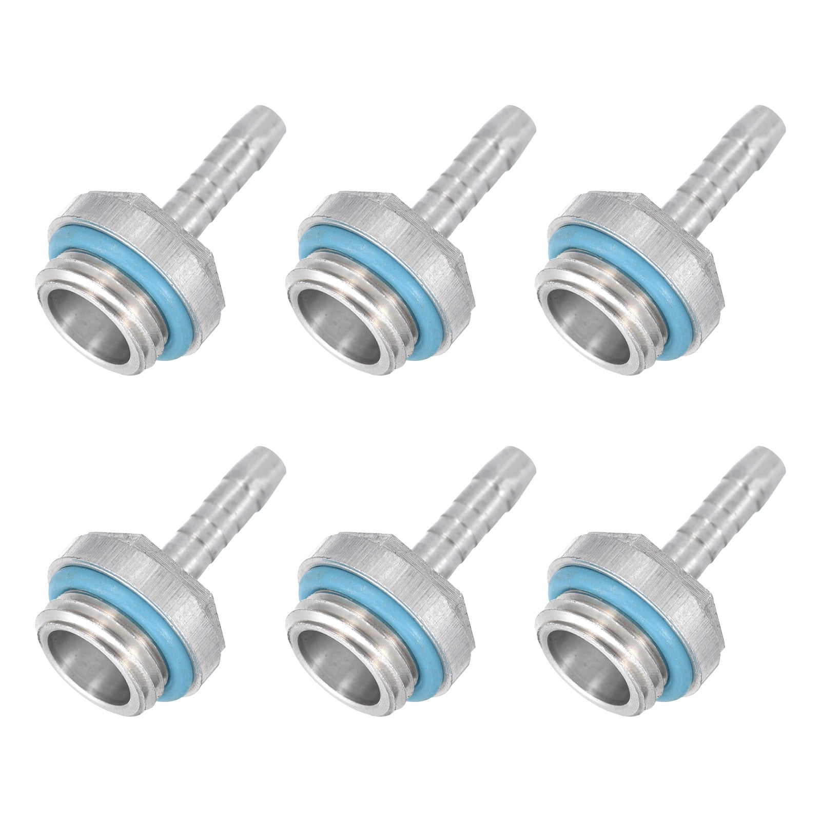 Uxcell Plug Fittings, G1 Thread, Flanged Adaptors Sealing Plugs With Gasket, For Water Tanks, Aquariums, Ponds, Pools, PVC, Black, Pack Of