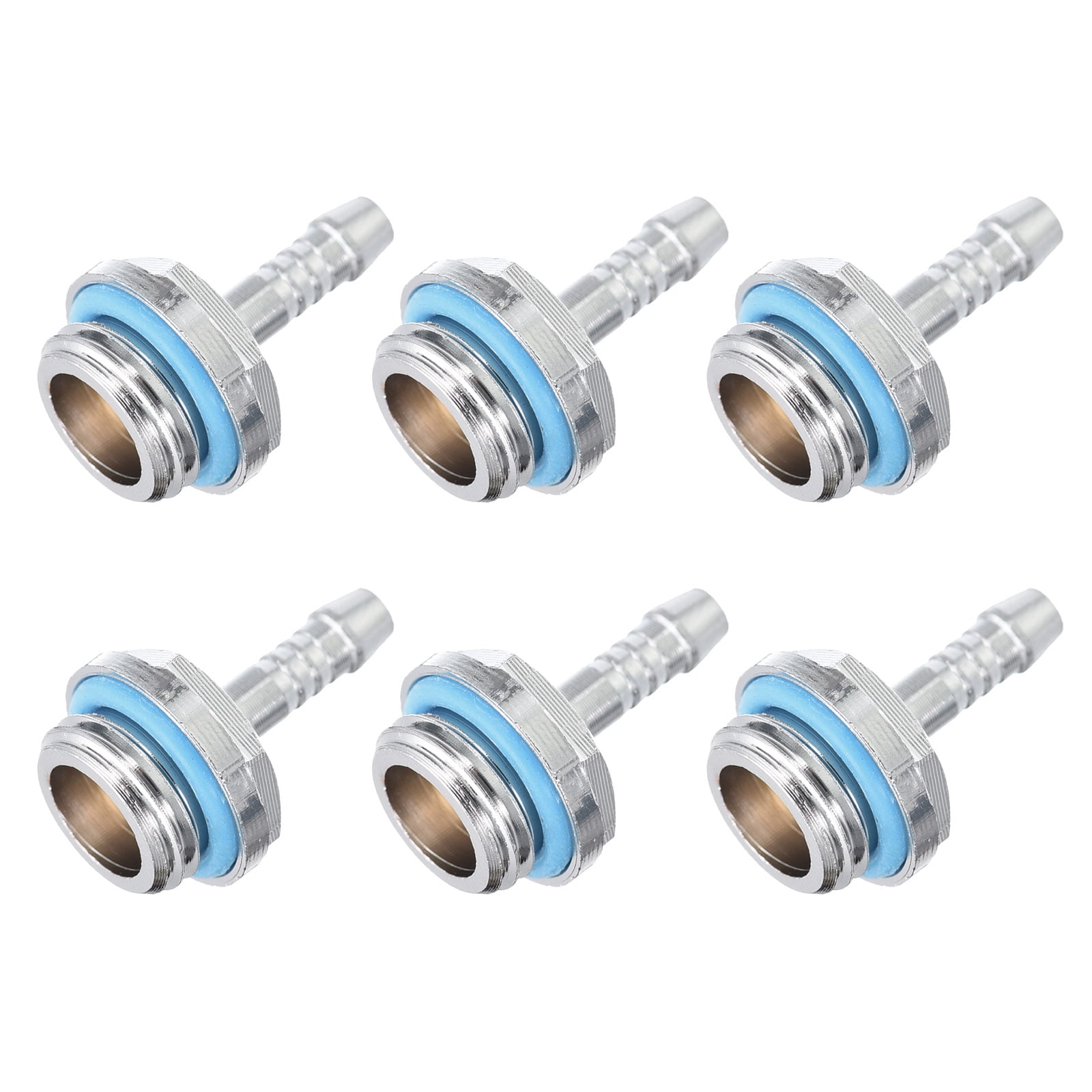 Uxcell Plug Fittings, G1 Thread, Flanged Adaptors Sealing Plugs With Gasket, For Water Tanks, Aquariums, Ponds, Pools, PVC, Black, Pack Of