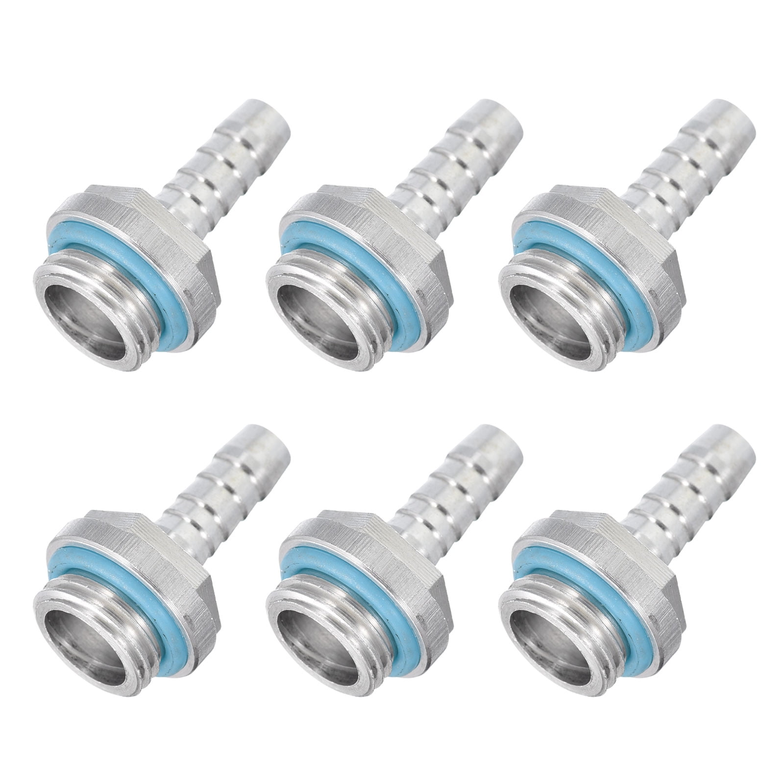 Uxcell Plug Fittings, G1 Thread, Flanged Adaptors Sealing Plugs With Gasket, For Water Tanks, Aquariums, Ponds, Pools, PVC, Black, Pack Of