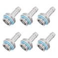 thumbnail image 1 of Uxcell Hose Barb Fittings G1/4 x 7mm Thread Male Aluminum Pipe Fitting Adapter for Water Cooling System Pack of 6, 1 of 4
