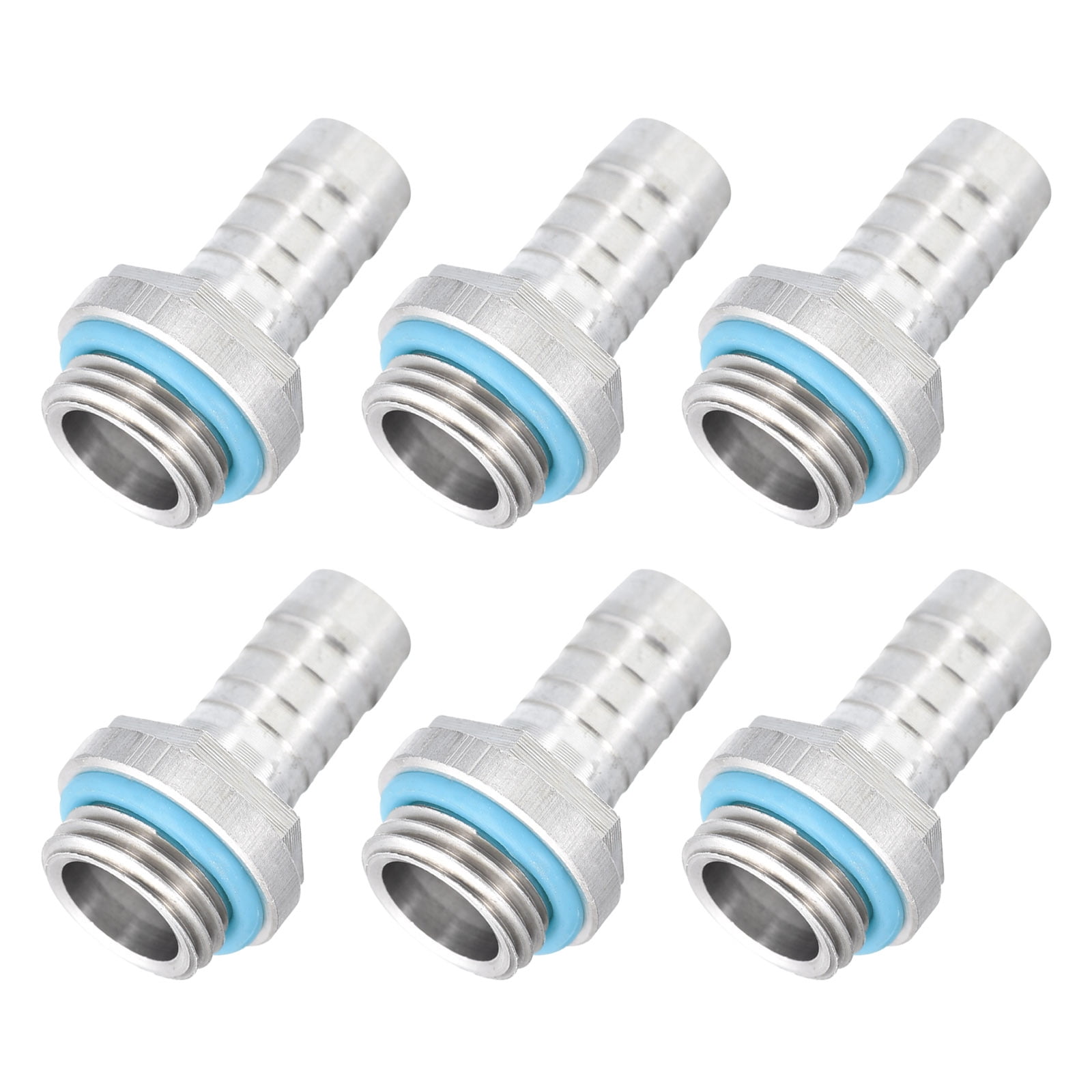 Uxcell Plug Fittings, G1 Thread, Flanged Adaptors Sealing Plugs With Gasket, For Water Tanks, Aquariums, Ponds, Pools, PVC, Black, Pack Of