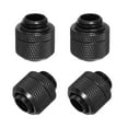 thumbnail image 1 of Uxcell G1/4" Brass Hose Fitting Quick Connector for the CPU Water Cooling System Black 4 Pcs, 1 of 4