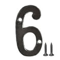 thumbnail image 1 of Uxcell House Number 3 Inch Cast Iron Number 6 for Home Hotel Mailbox Address Sign, 1 of 5