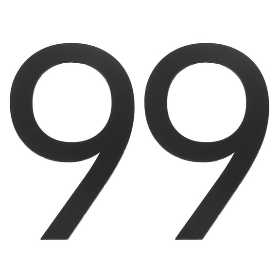 Uxcell House Numbers, 2 Pcs 4 Inch Self-adhesive Acrylic Modern House Number for Outside Address Mailbox Door Farm House Office Apartments Hotel Room, Black (9)