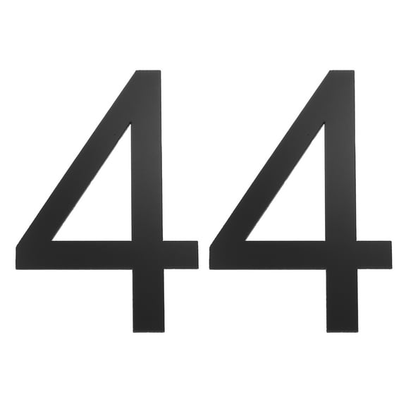 Uxcell House Numbers, 2 Pcs 4 Inch Self-adhesive Acrylic Modern House Number for Outside Address Mailbox Door Farm House Office Apartments Hotel Room, Black (4)