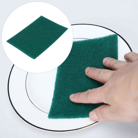 Uxcell Household Non-Scratch Scouring Sponge Scrub Cleaning Pads Kitchen Nylon Green 10pcs