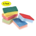 thumbnail image 1 of Uxcell Household Sponge Bowl Dish Wash Cleaning Pad Assorted Color 5 Pack, 1 of 7