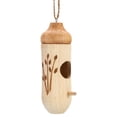 thumbnail image 1 of Uxcell Hummingbird House, Humming Bird Houses Wooden Hummingbird Nest Swing Nest for Outside Hanging, Style 4, 1 of 5