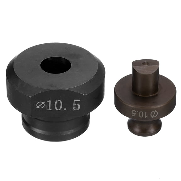 Uxcell Hydraulic Hole Punch Die 10.5mm for Angle Steel Iron Aluminum, Burgundy & Black