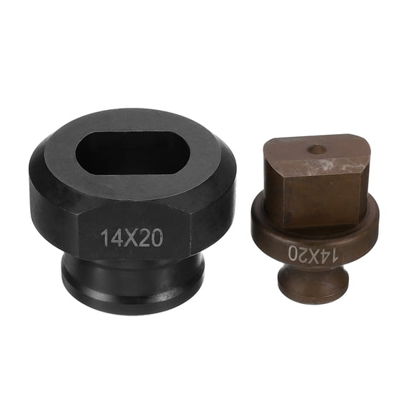 Uxcell Hydraulic Hole Punch Die Φ14×20mm for Angle Steel Iron Aluminum, Burgundy & Black