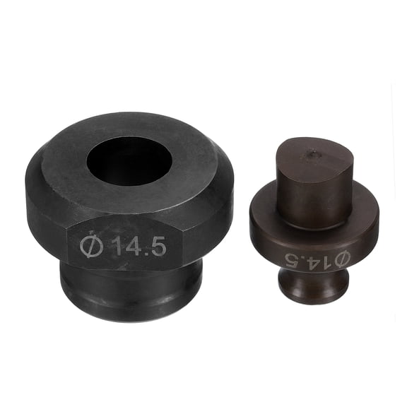 Uxcell Hydraulic Hole Punch Die 14.5mm for Angle Steel Iron Aluminum, Burgundy & Black