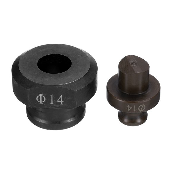 Uxcell Hydraulic Hole Punch Die 14mm for Angle Steel Iron Aluminum, Burgundy & Black