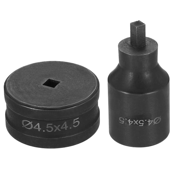 Uxcell Hydraulic Hole Punch Die 4.5x4.5mm Square Hole Electric Punching Kit CH70