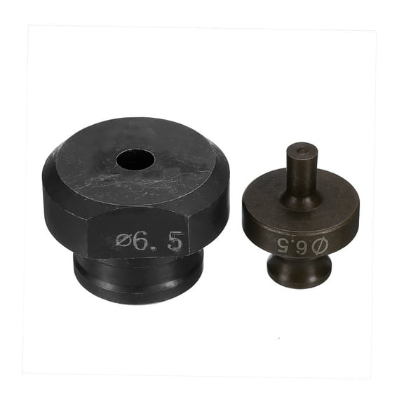 Uxcell Hydraulic Hole Punch Die 6.5mm for Angle Steel Iron Aluminum, Burgundy & Black