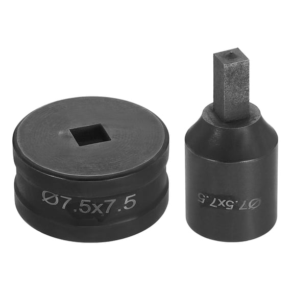 Uxcell Hydraulic Hole Punch Die 7.5x7.5mm Square Hole Electric Punching Kit CH70