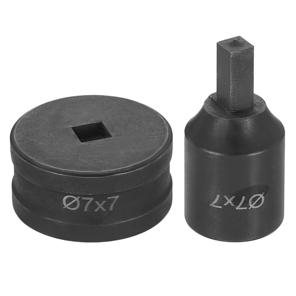 Uxcell Hydraulic Hole Punch Die 7x7mm Square Hole Electric Punching Kit CH70