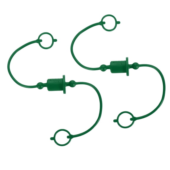 Uxcell Hydraulic Quick Coupler Green ISO-A 1/4" Male & Female Cover 2 Set, Quick Connect Coupling with Retention Ring for Hose, Tractor, Loader Attachment