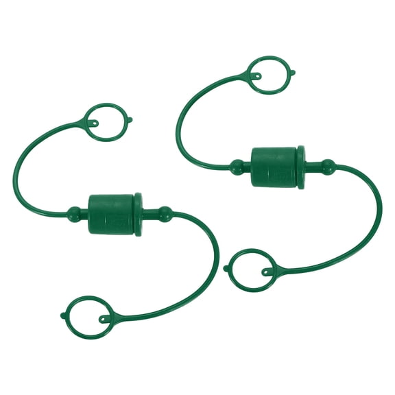 Uxcell Hydraulic Quick Coupler Green ISO-A 3/4" Male & Female Cover 2 Set, Quick Connect Coupling with Retention Ring for Hose, Tractor, Loader Attachment