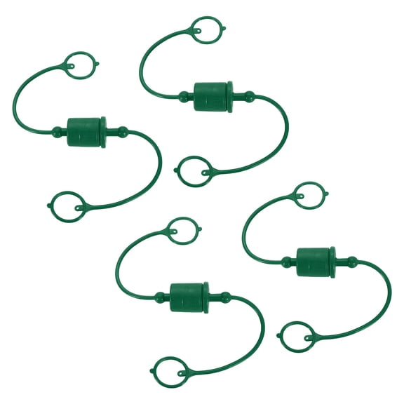 Uxcell Hydraulic Quick Coupler Green ISO-A 3/4" Male & Female Cover 4 Set, Quick Connect Coupling with Retention Ring for Hose, Tractor, Loader Attachment