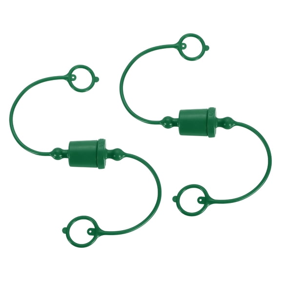 Uxcell Hydraulic Quick Coupler Green ISO-A 3/8" Male & Female Cover 2 Set, Quick Connect Coupling with Retention Ring for Hose, Tractor, Loader Attachment