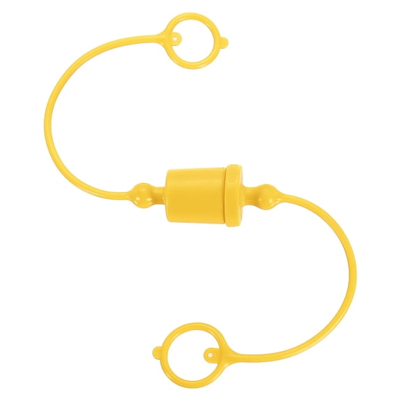 Uxcell Hydraulic Quick Coupler Yellow ISO-A 3/8" Male & Female Cover, Quick Connect Coupling with Retention Ring for Hose, Tractor, Loader Attachment
