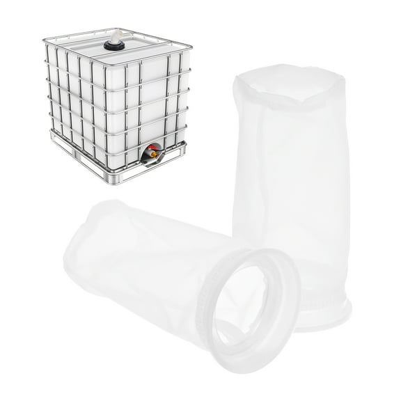 Uxcell IBC Lid Filter 220mm Long Washable Nylon Fine Mesh Filter for Rainwater Tank, 3 Pack