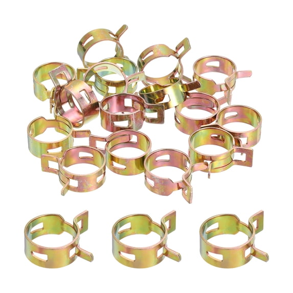 Uxcell ID 19mm 3/4inch Fuel Line Hose Clips,Pipe Clamps,Spring Hose Clamp,20Pcs