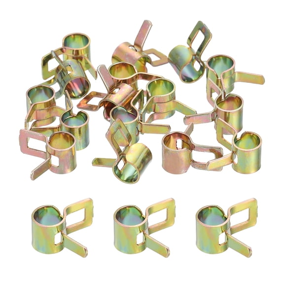 Uxcell ID 6mm 1/4inch Fuel Line Hose Clips,Pipe Clamps,Spring Hose Clamp,20Pcs