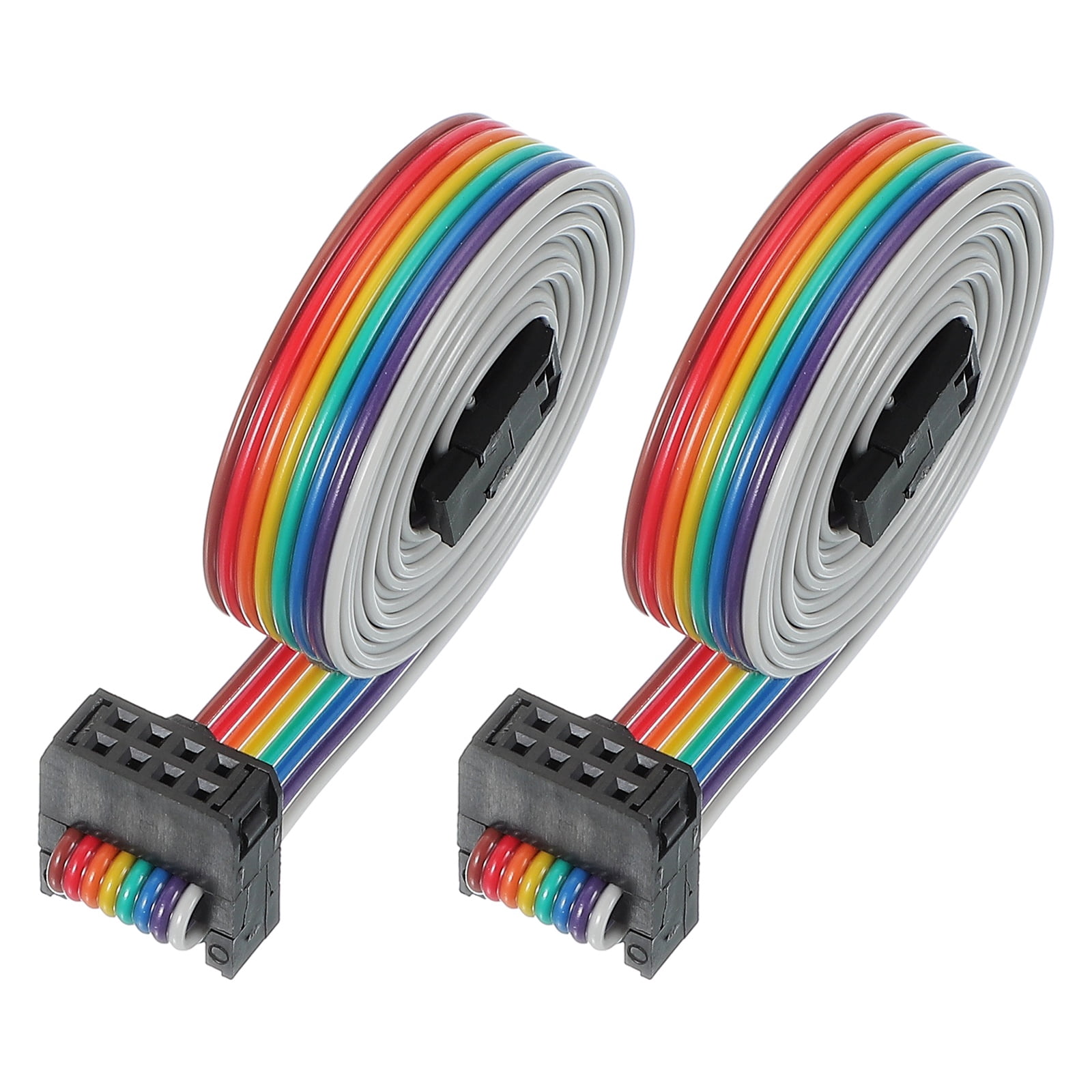 Uxcell IDC Connector Flat Ribbon Cable Dual Row Data Cable Female to ...