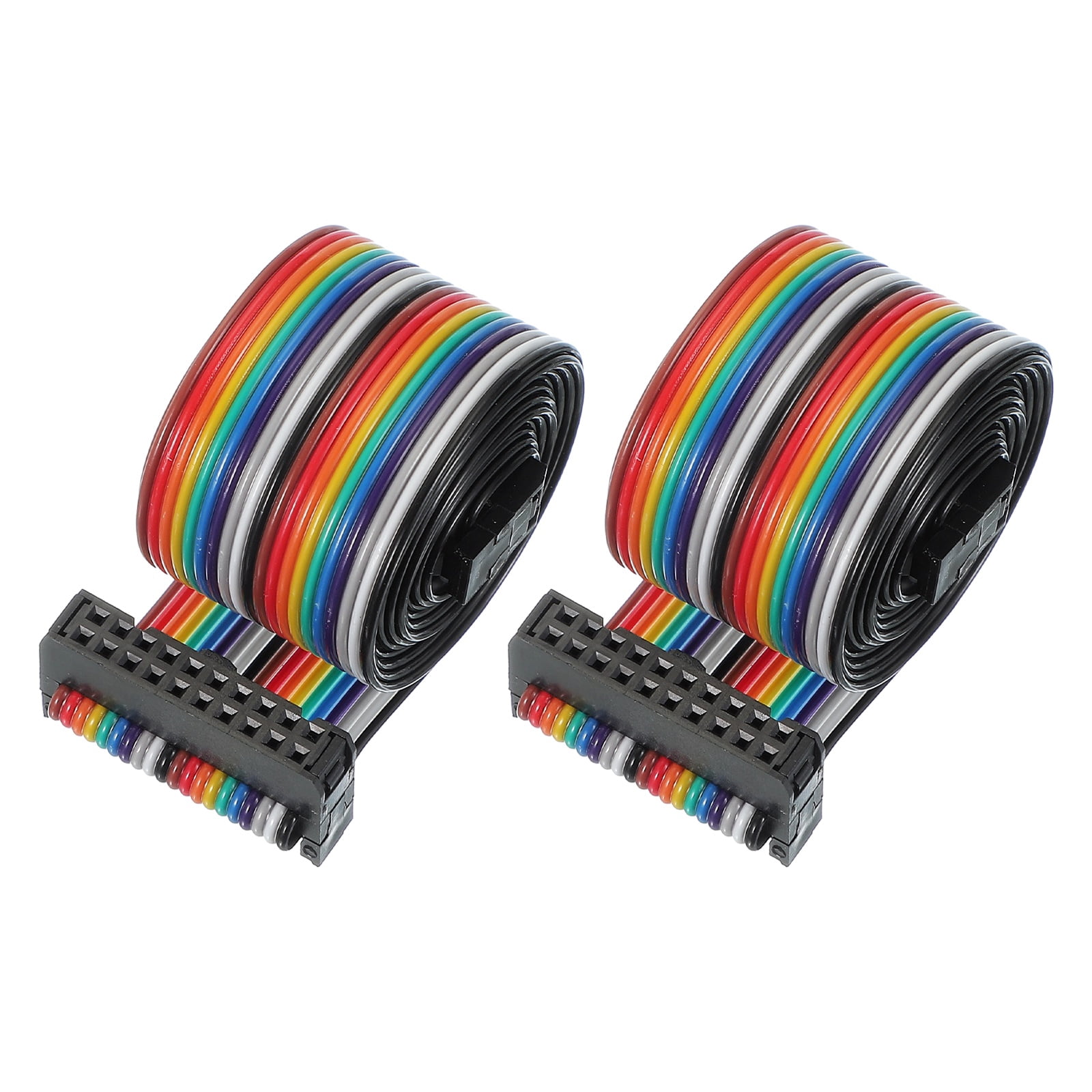 Uxcell IDC Connector Flat Ribbon Cable Dual Row Data Cable Female to ...