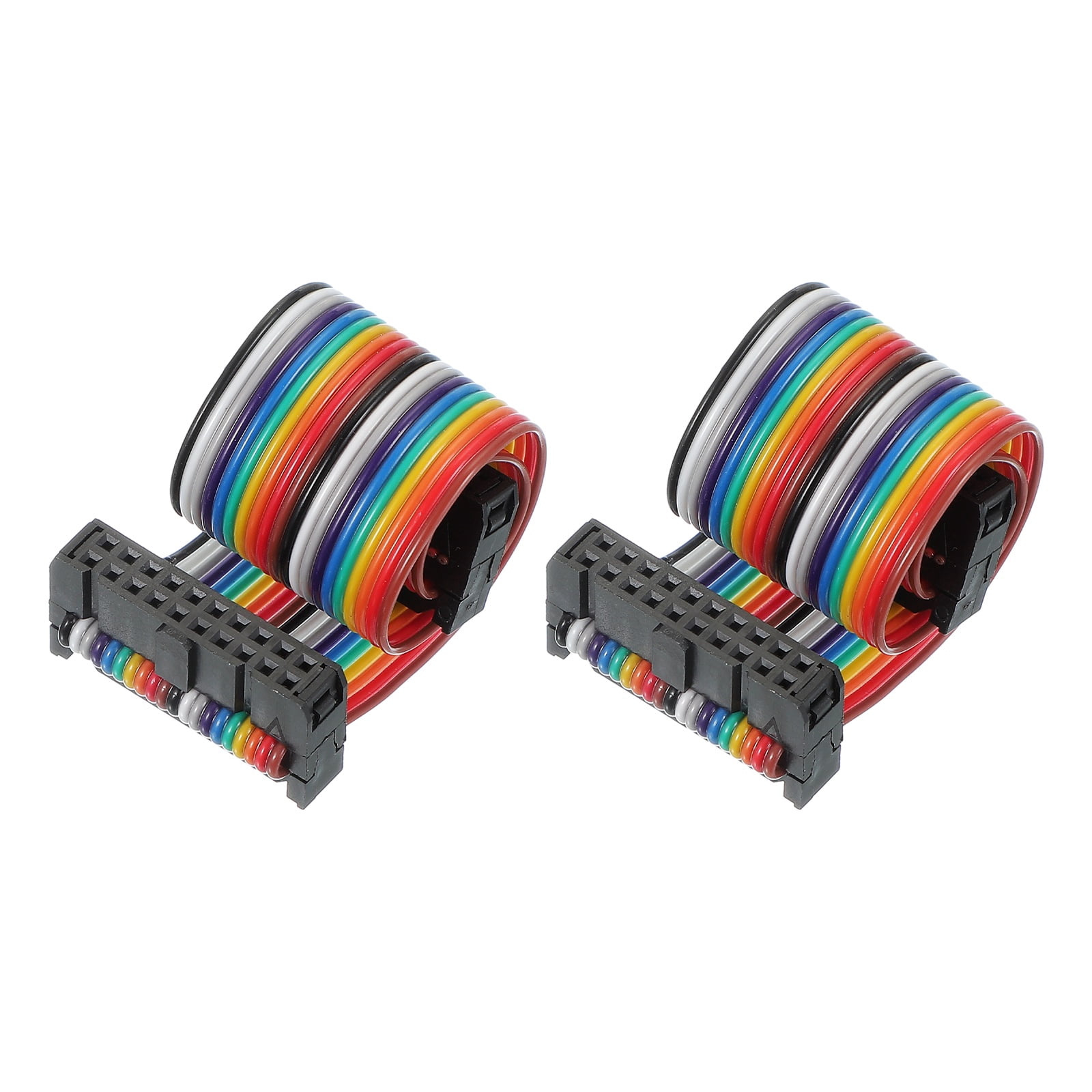 Uxcell IDC Connector Flat Ribbon Cable Dual Row Data Cable Female to ...