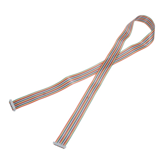 Uxcell IDC Rainbow Wire Flat Ribbon Cable Gray 2.54mm Pitch 26 Pin Connection Line 4 ft Length 1 Pcs
